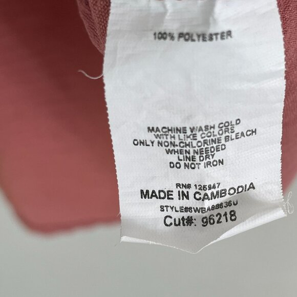 Cocomo Woman Plus 1X Rose Pink Blouse With Button Detail Pintuck Design Shirt - Picture 4 of 10